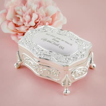 Personalised Antique Finish Trinket Box