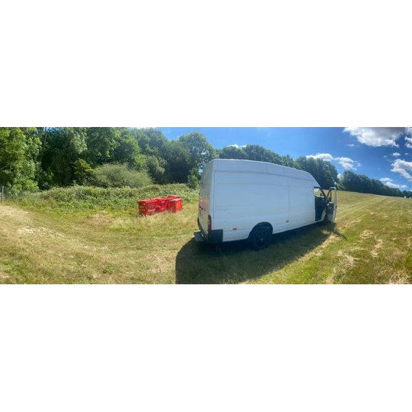 Waste bins at a UK filming location — flexible collection schedules for productions