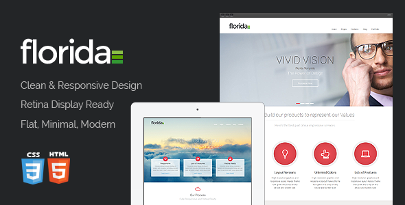 Florida is an aesthetically designed web template that is retina ready, and boasts a simple, minimalist and clean design.