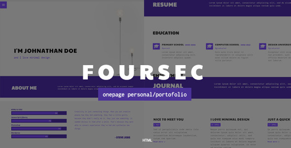 Built over Bootstrap 3.2, Foursec is an amazing template for adorning a personal website or portfolio.