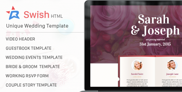 Swish is a retina ready HTML5 and CSS3 web template that features a distinct design.