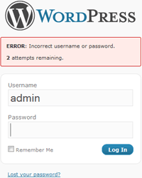 You can achieve this objective using the Limit Login Attempts WordPress plugin.