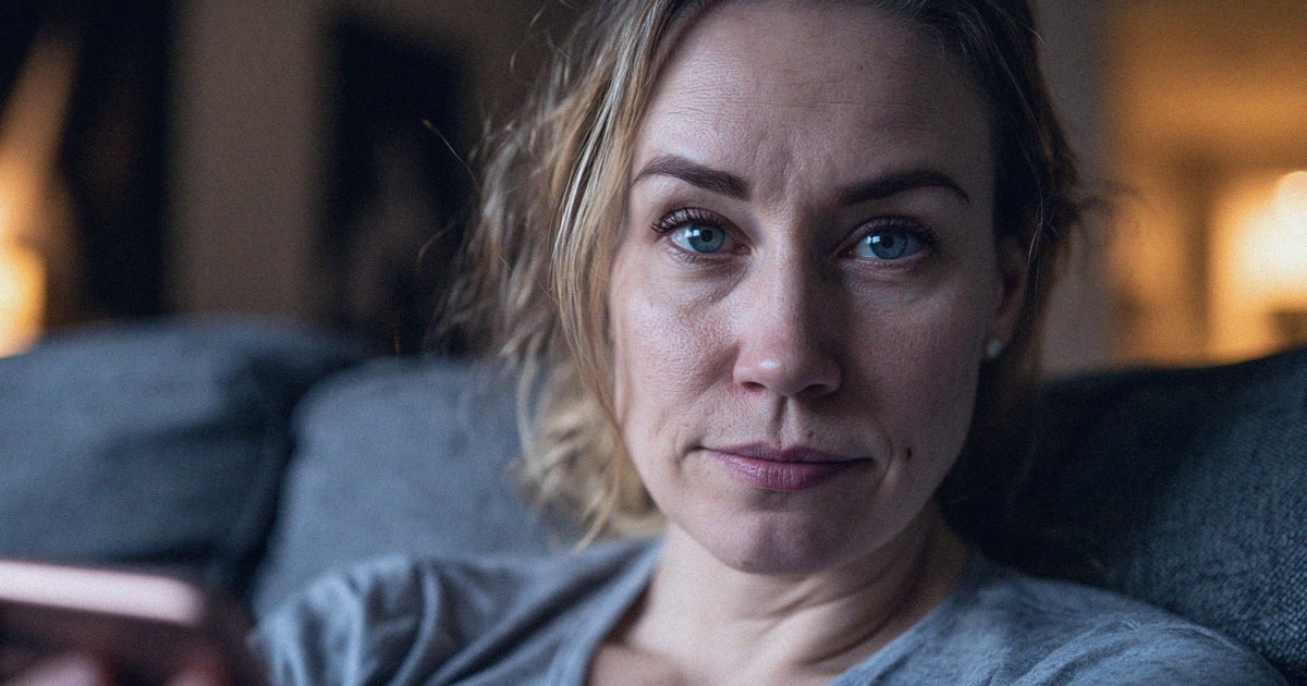 Hiljainen ihminen istuu sohvalla läheisen tarjotessa rauhallista seuraa.