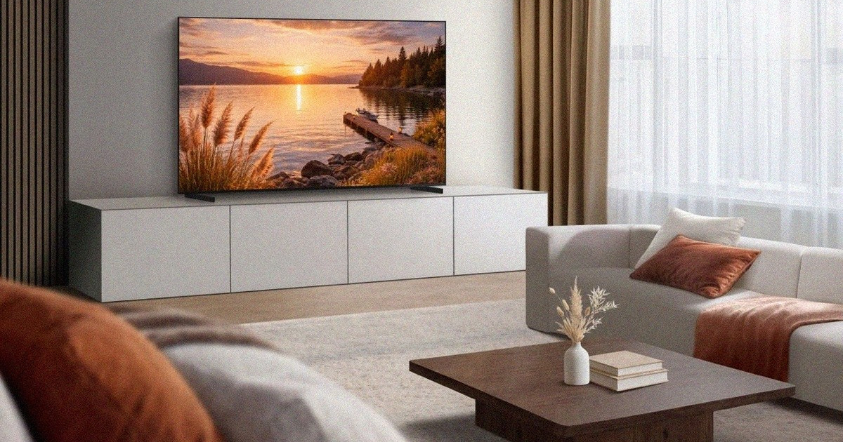 Samsungin televisio kodin sisustuksessa.
