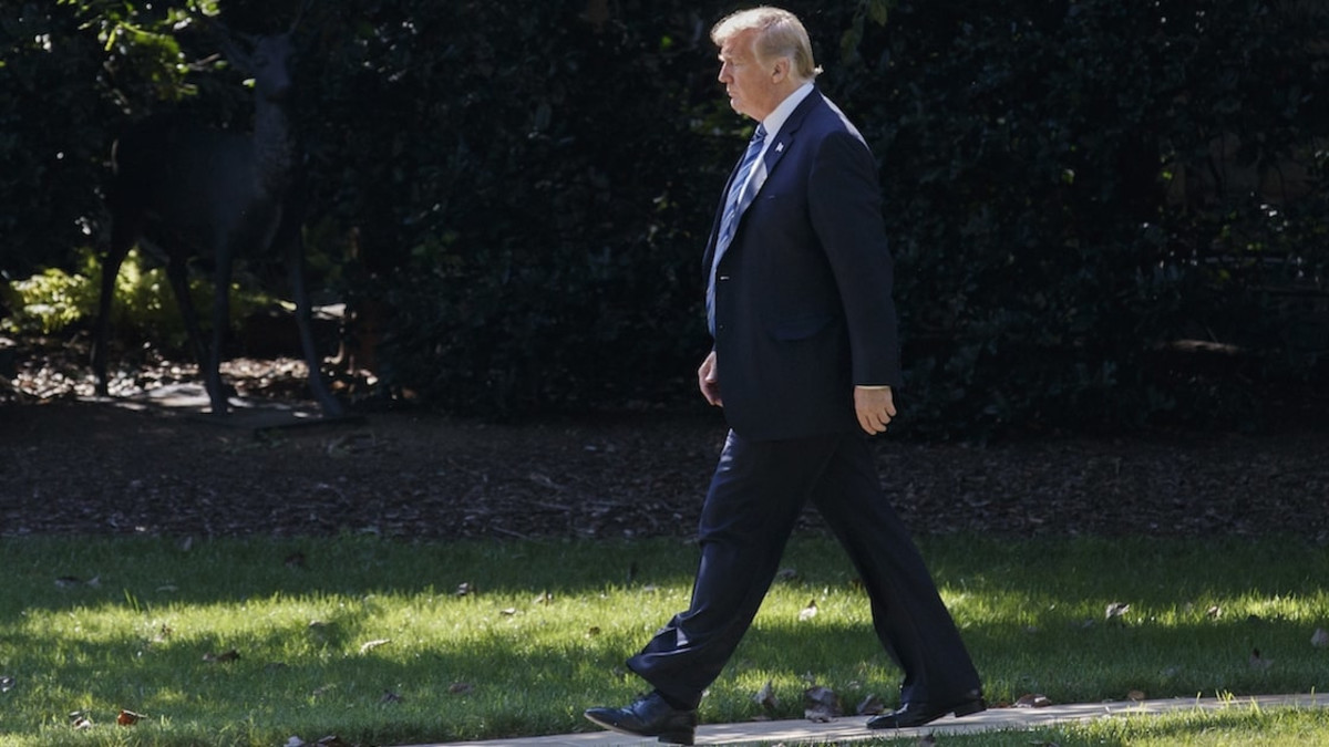 Donald Trumpin taustalla ollut mies poistettiin yleisöstä - ilmeet olivat liikaa