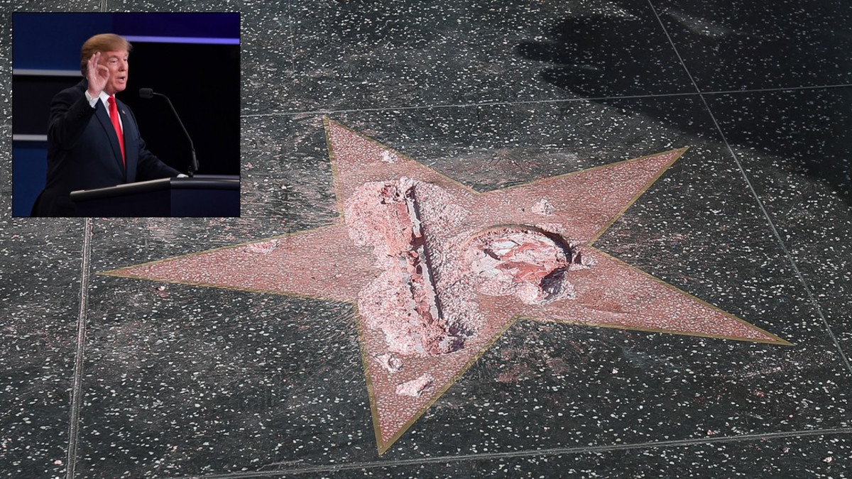 Donald Trumpin Hollywood-tähti tuhottiin - video teosta nettiin