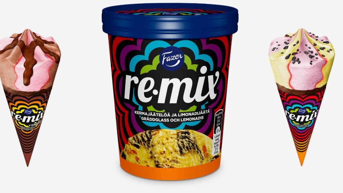 Fazer Remix -jäätelöt tulevat! - myös Fazer Remix +choco saa oman tuuttinsa