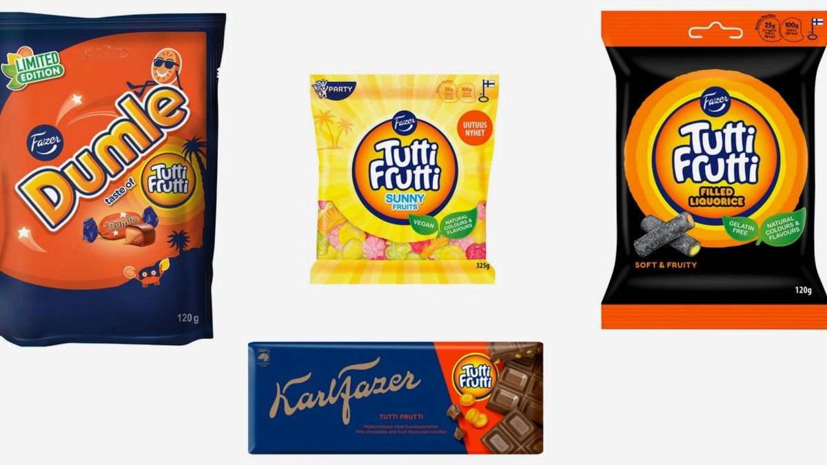 Fazer Tutti Frutti näkyy entistä enemmän makeishyllyllä - useita uutuuksia tulossa