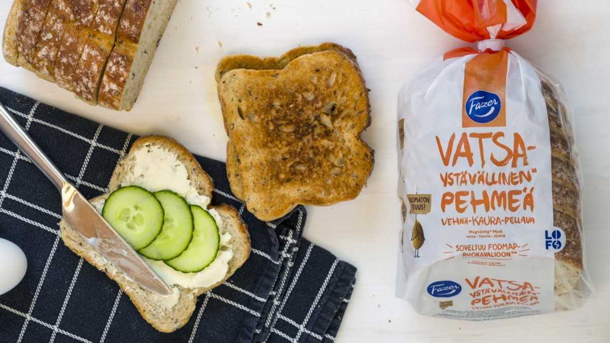Fazer toi kauppoihin ensimmäisen herkkävatsaisille suunnatun vehnäleivän - FODMAP-ruokavalio saa tukea LOFO-innovaatiosta