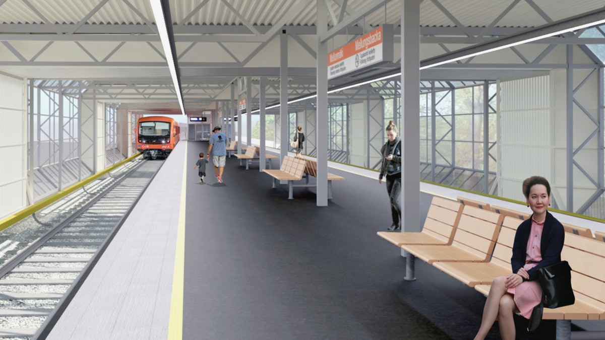 Mellunmäen metroaseman laiturialueen perusparannus alkaa 15.2.
