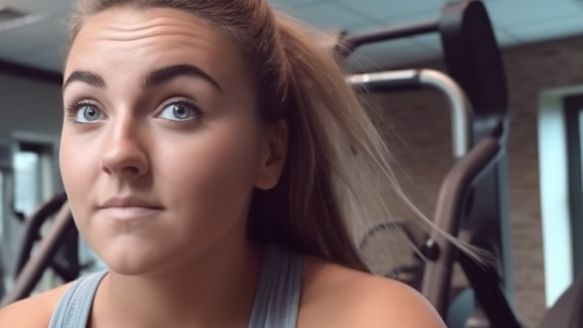 TikTok-naisen takapuoli paljastui housujen revettyä salilla - "Jalkaprässilaite teki kepposen"