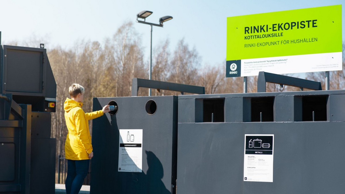 Suomen ahkerimmat Rinki-ekopisteiden käyttäjät löytyvät Kolarista - koko Suomen pakkauskierrätysaste jo 71 prosenttia