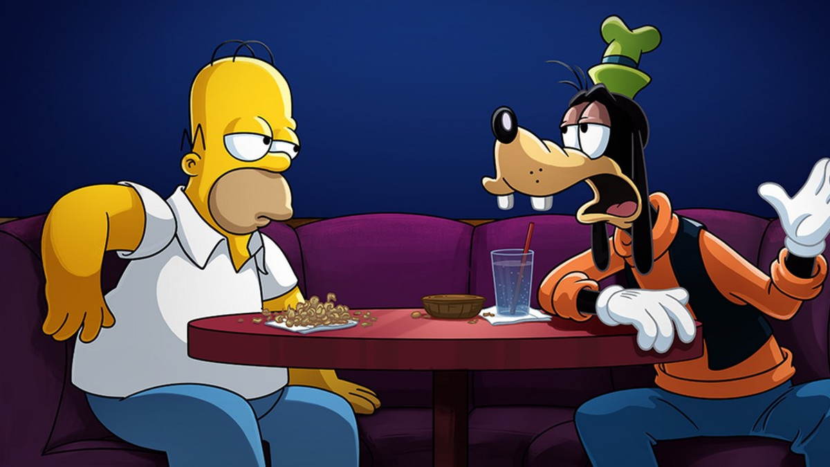 Disney+: Homer Simpson ja Hessu Hopo tapaavat Simpsonit-lyhärissä The Simpsons in Plusaversary