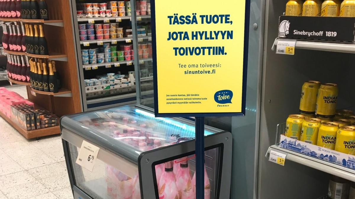 Sinuntoive.fi-palvelu antaa asiakkaiden vaikuttaa HOK-Elannon S-markettien valikoimiin