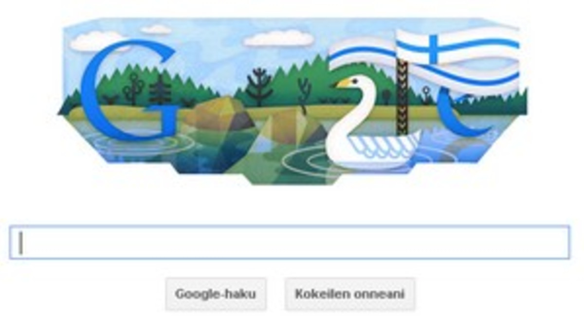 Googlella tänään upea suomilogo