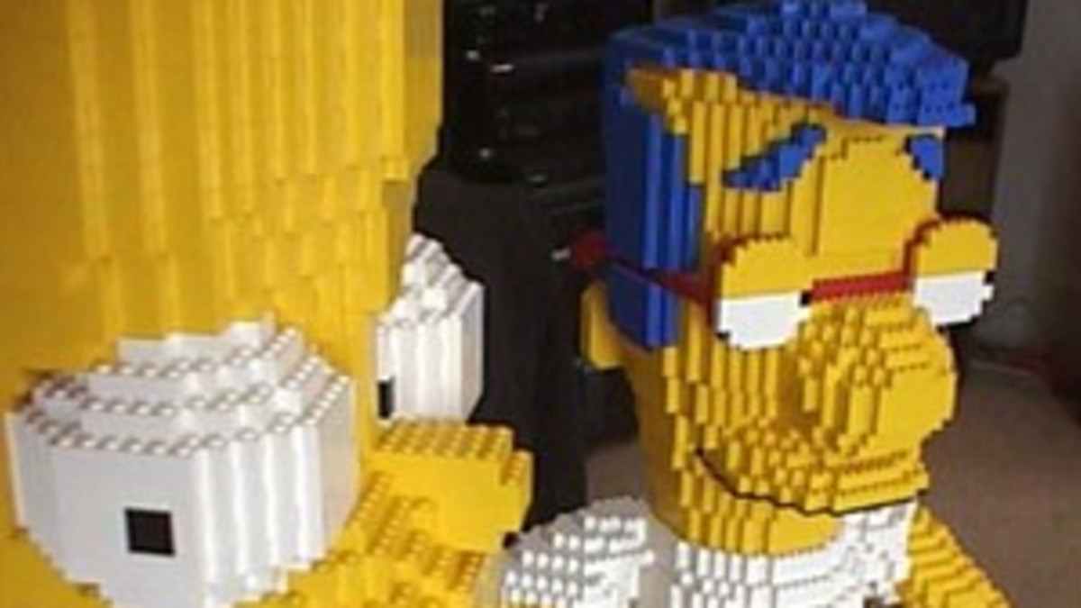 Bart ja Milhouse rakennettiin Lego-palikoista