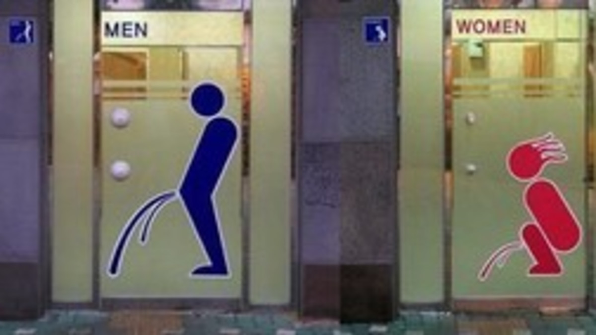 Huh, miten törkeä naisten WC-kyltti - katso kuva