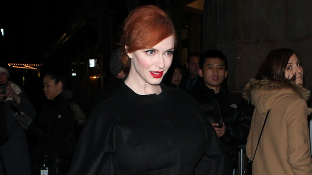Povipommi Christina Hendricks oli illan kuvatuin