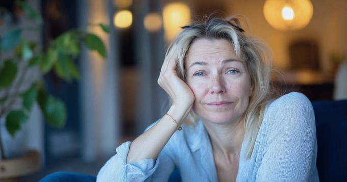 Nainen tuumailee.