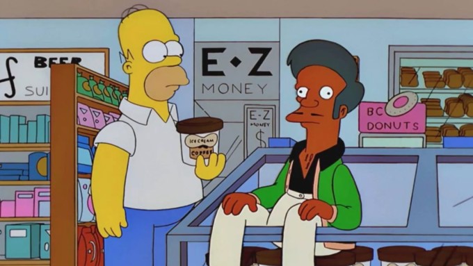 Kuva Simpsonien jaksosta: Homer ja Apu.