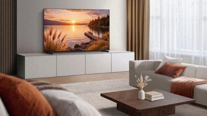 Samsungin televisio kodin sisustuksessa.