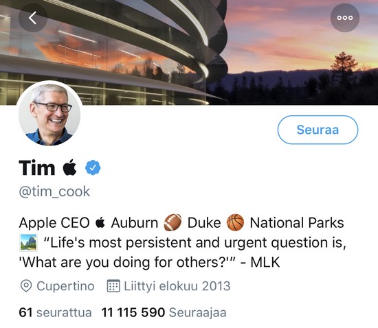 Tim Cook - Twitter
