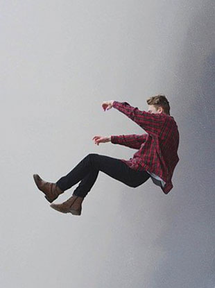 A man falling