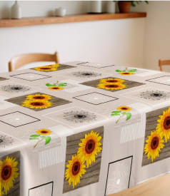 TABLE PROTECTOR PRINTED - 140cm - 20m - PIPPA LIGHT SAND img