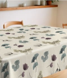 TISCHPOLSTER BEDRUCKT - 140cm - 20m - ORGANZA BLUE img