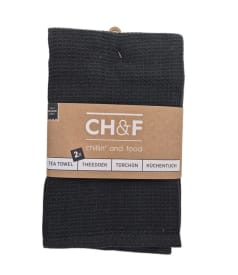 CHEF - torchon - 50x70cm - 4sets/2pc - WAFFLE LICORICE img