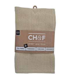 CHEF - kuchentuch - 50x70cm - 4sets/2st- WAFFLE CANYON img