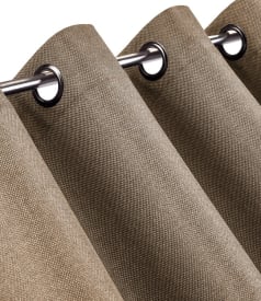 HMS - bo oeillets - 135x260cm - 2pc - BRUNO TAUPE img