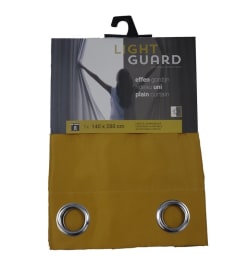 LIGHT GUARD - uni eyelets - 140x280cm - 2pc - HONEY GOLD img