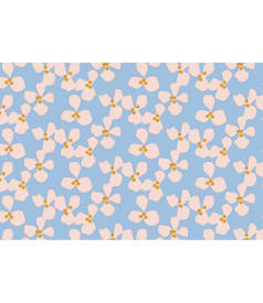 PLACEMAT - anti-slip - 30x45cm - 12st - POPPY BABY BLUE img