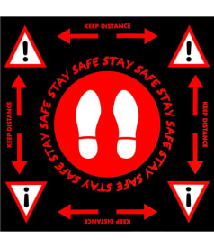 MAT - vinyl schaumgummi - 120x120cm - 1st - KEEP DISTANCE img