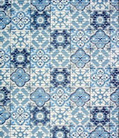 MAT - 80x50cm - 2pièces - TILE ANTIQUE BLUE img