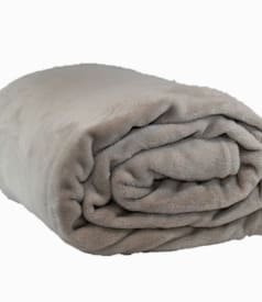 GRAND LUXE - plaid microfibre - 150x200cm - 2pc - UNI SABLE img