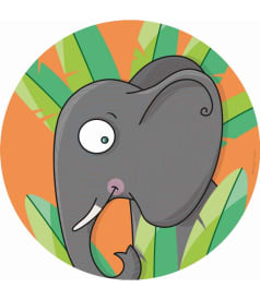 PLACEMAT - anti-slip - 38cm rond - 12st - ELEPHANT img