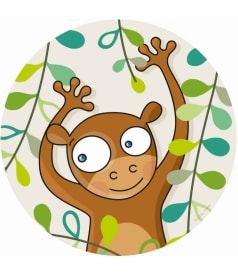 PLACEMAT - anti-slip - 38cm rond - 12st - MONKEY img