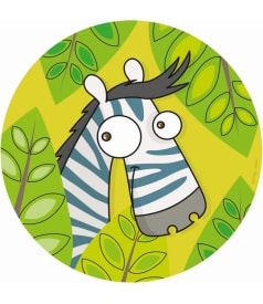 PLACEMAT - anti-slip - 38cm rond - 12st - ZEBRA img