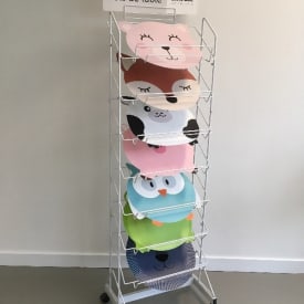 DISPLAY ON WHEELS - 7 LEVELS - PLACE-MATS - WHITE img