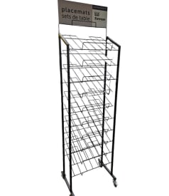 DISPLAY MET WIELEN - PLACEMATS - 10 NIVEAUS - ZWART img