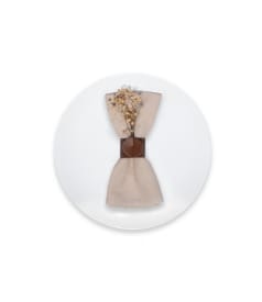 SKINNATUR - serviettenring - Ø 4cm - 12st - COGNAC img