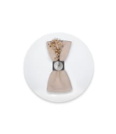 SKINNATUR - napkin ring - Ø 4cm - 12pc - SILVER img