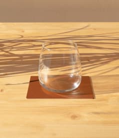 SKINNATUR - coaster - 13x10cm - 1set/6pc - COGNAC img