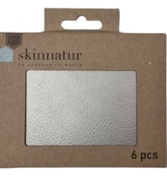 SKINNATUR - coaster - 13x10cm - 1set/6pc - SILVER img