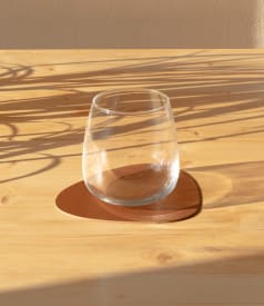 SKINNATUR - onderzetter pebble - 13x11cm - 1set/6st - COGNAC img