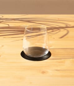 SKINNATUR - coaster circle - 10cm round - 1set/6pc - CHARCOAL img