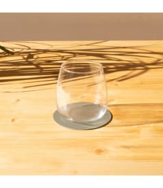 SKINNATUR - dessous de verre circle - 10cm rond - 1set/6pc - GRIS ÉLÉPHANT img