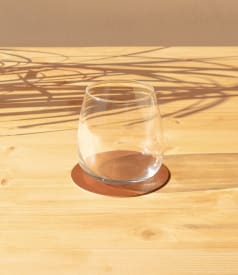 SKINNATUR - coaster circle - 10cm round - 1set/6pc - COGNAC img